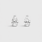 Load image into Gallery viewer, Pear Solitaire Stud Earrings
