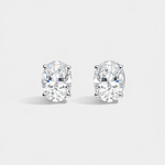 Load image into Gallery viewer, Oval Solitaire Stud Earrings
