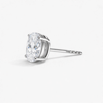 Load image into Gallery viewer, Oval Solitaire Stud Earrings
