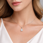 Load image into Gallery viewer, Pear Solitaire Pendant
