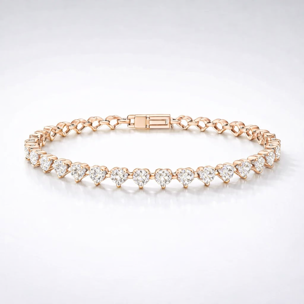 Heart Tennis Bracelet
