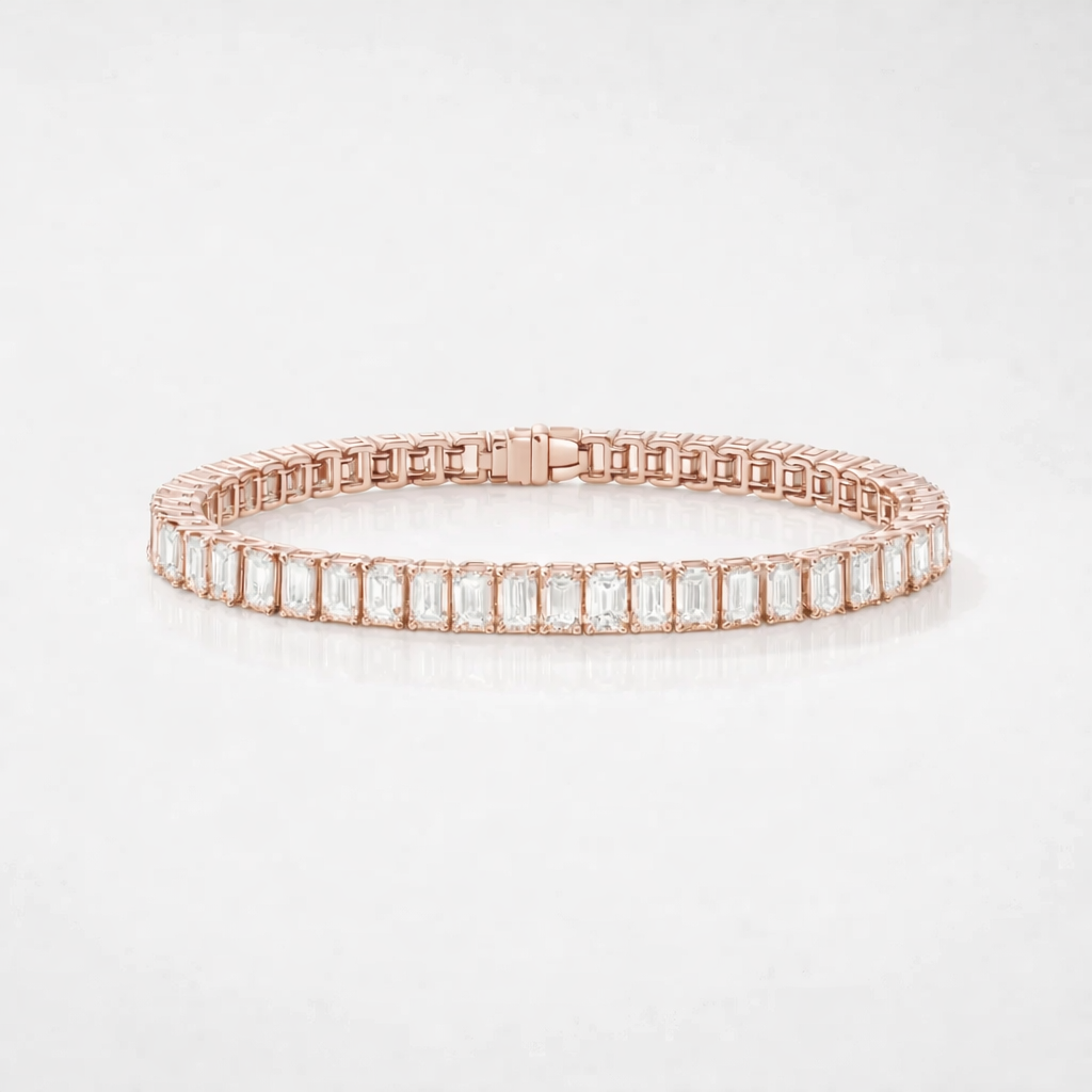 Emerald Cut Line Bracelet