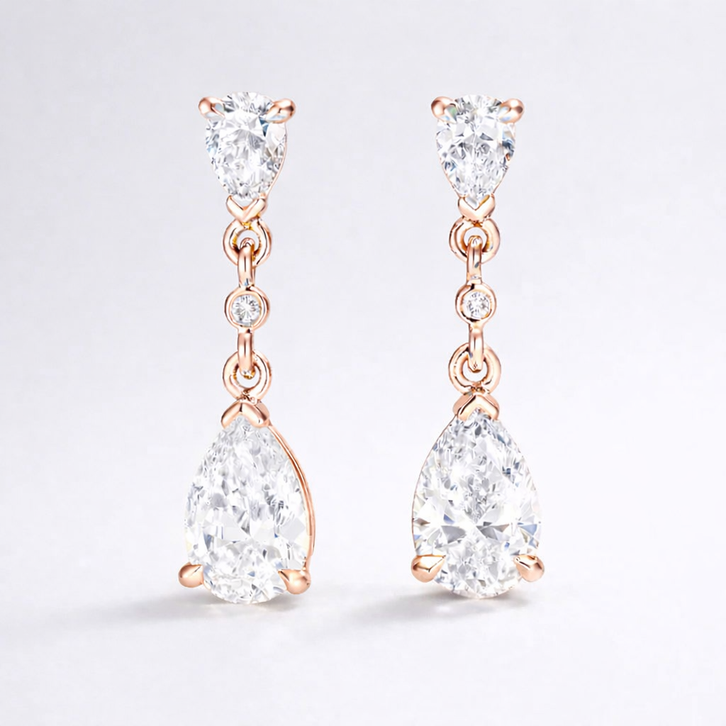 Pear Link Drop Earrings
