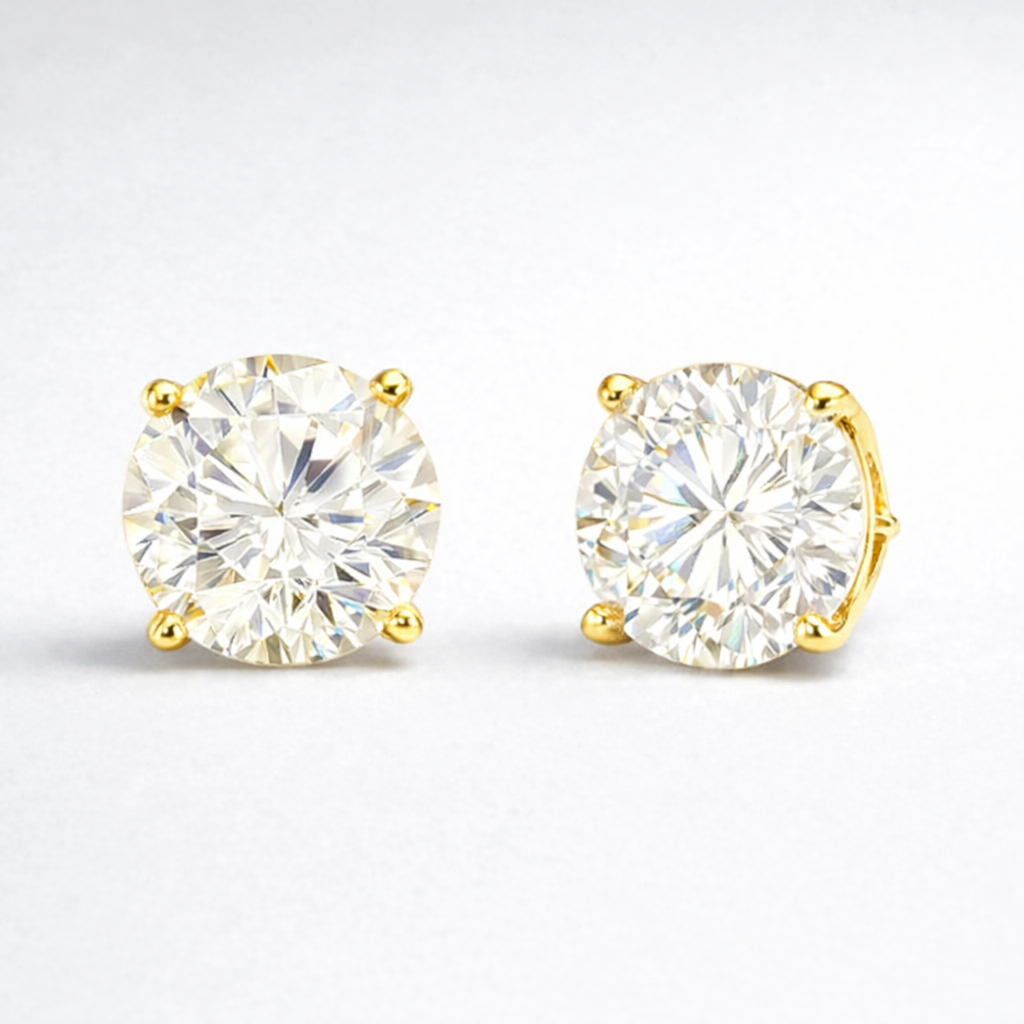 Round Basket Stud Earrings