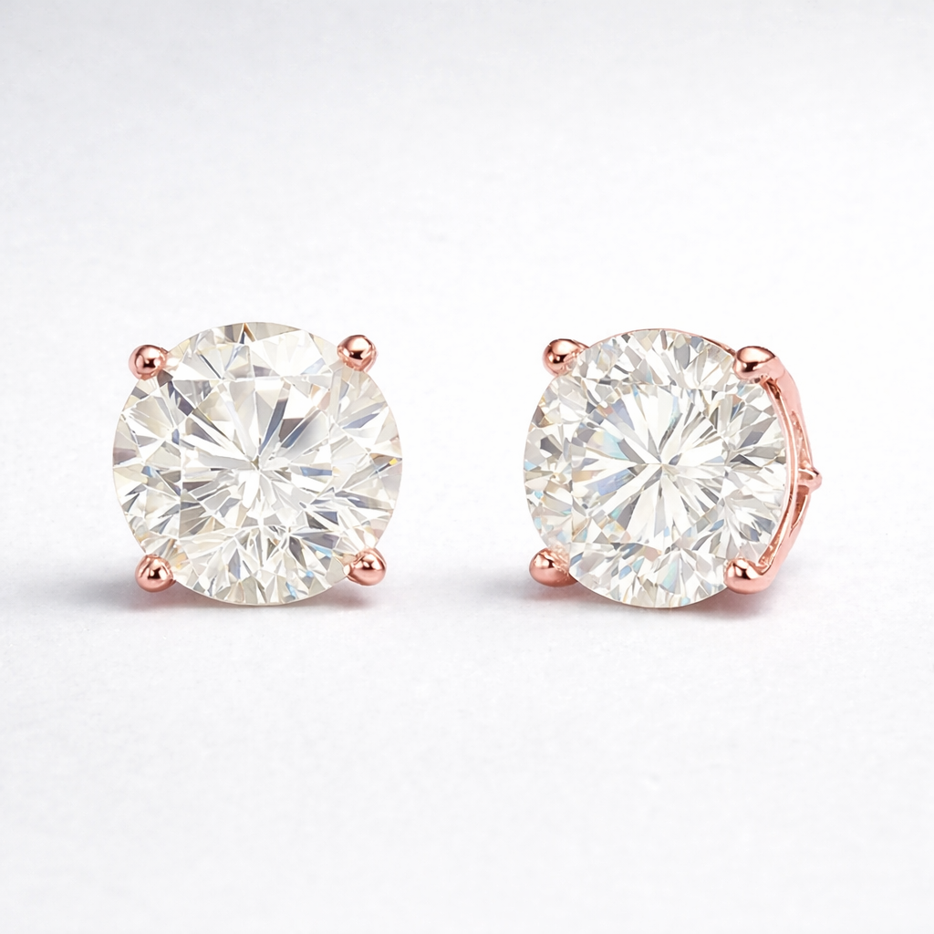 Round Basket Stud Earrings