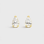 Load image into Gallery viewer, Pear Solitaire Stud Earrings

