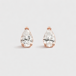 Load image into Gallery viewer, Pear Solitaire Stud Earrings
