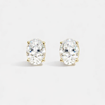 Load image into Gallery viewer, Oval Solitaire Stud Earrings
