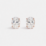 Load image into Gallery viewer, Oval Solitaire Stud Earrings

