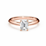 Load image into Gallery viewer, Emerald Classic Solitaire Ring
