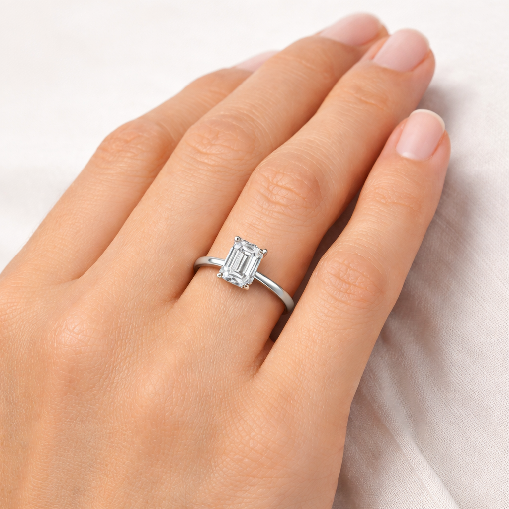 Emerald Classic Trio Ring