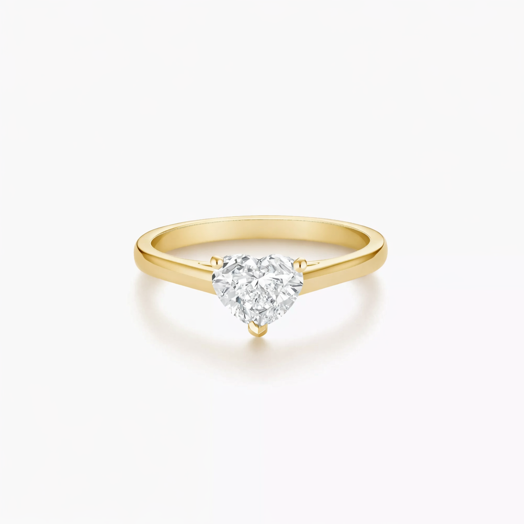 Heart Solitaire Ring