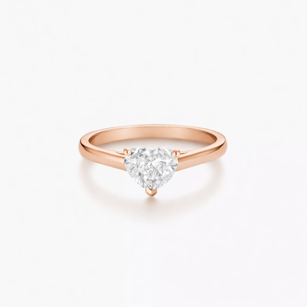 Heart Solitaire Ring