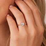 Load image into Gallery viewer, Heart Solitaire Ring
