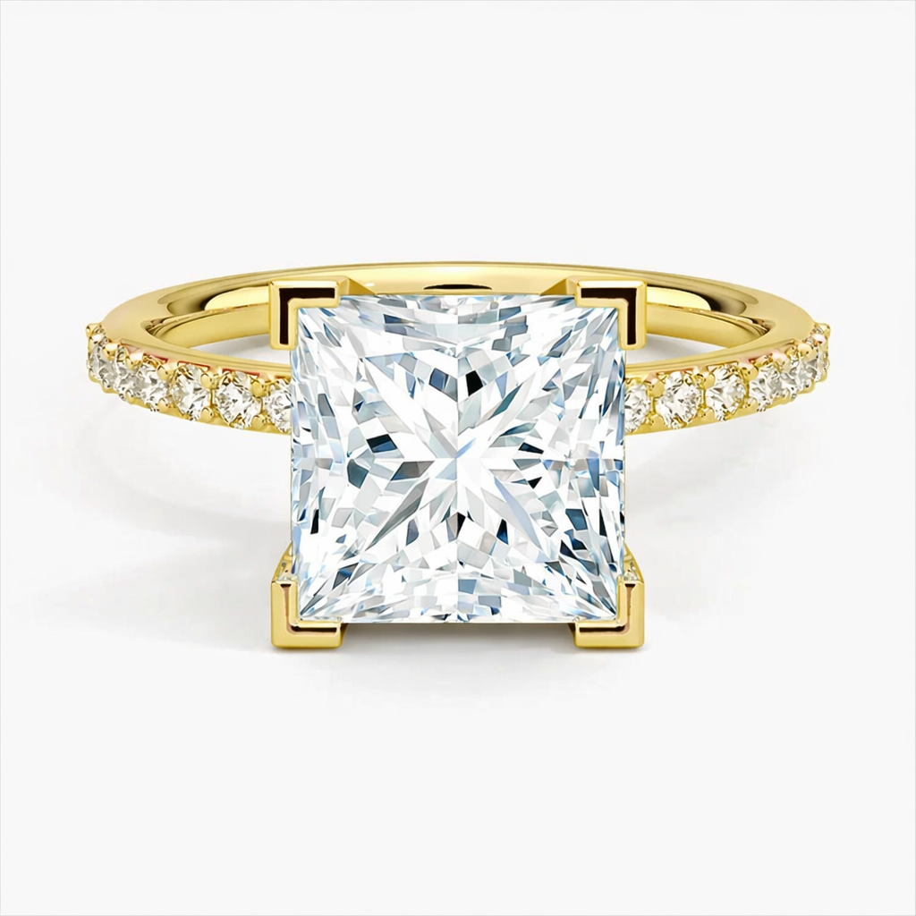 Princess Frame Pave Ring
