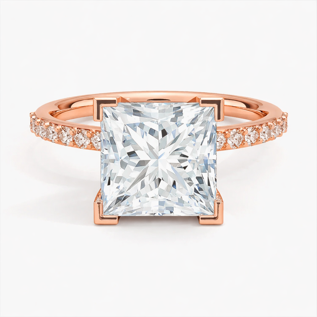 Princess Frame Pave Ring