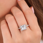 Load image into Gallery viewer, Princess Frame Pave Ring
