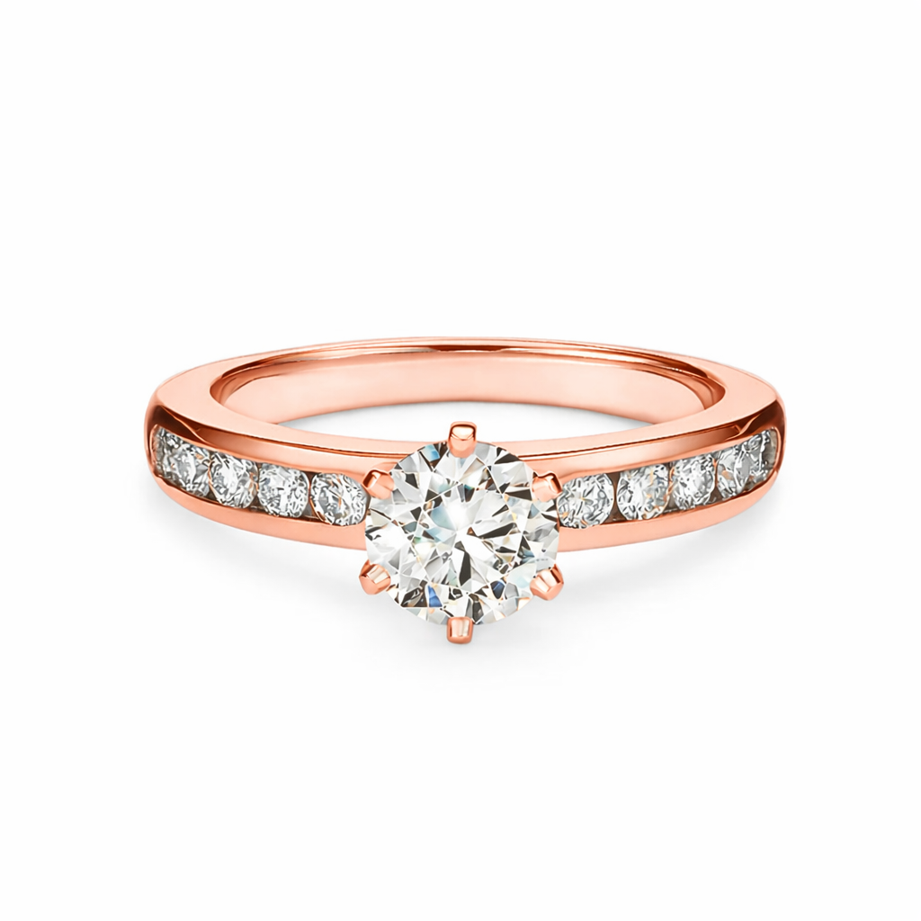 Round Shoulder Pave Ring