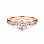 Load image into Gallery viewer, Round Shoulder Pave Ring
