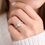 Load image into Gallery viewer, Emerald Tapered Baguette Ring

