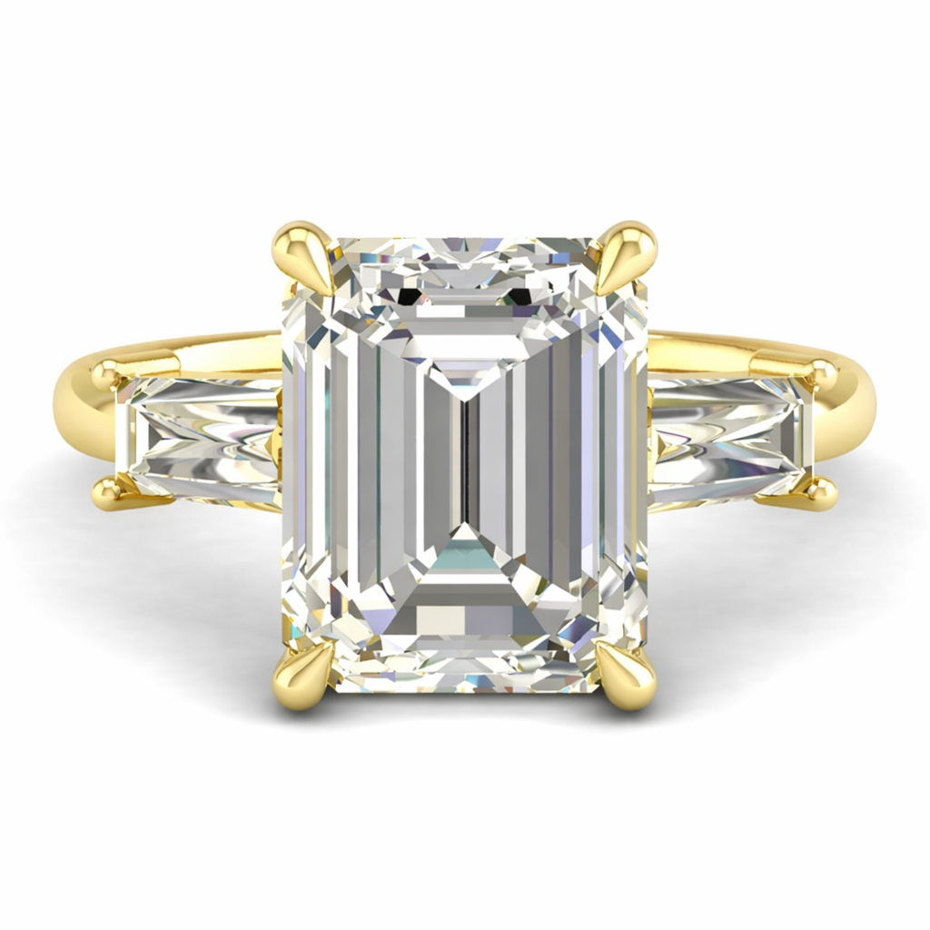 Emerald Three Stone Ring