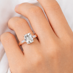 Load image into Gallery viewer, Emerald Three Stone Ring
