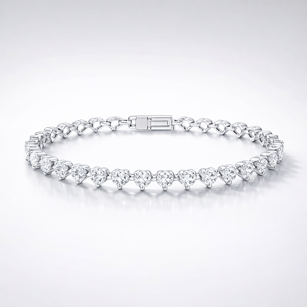 Heart Tennis Bracelet