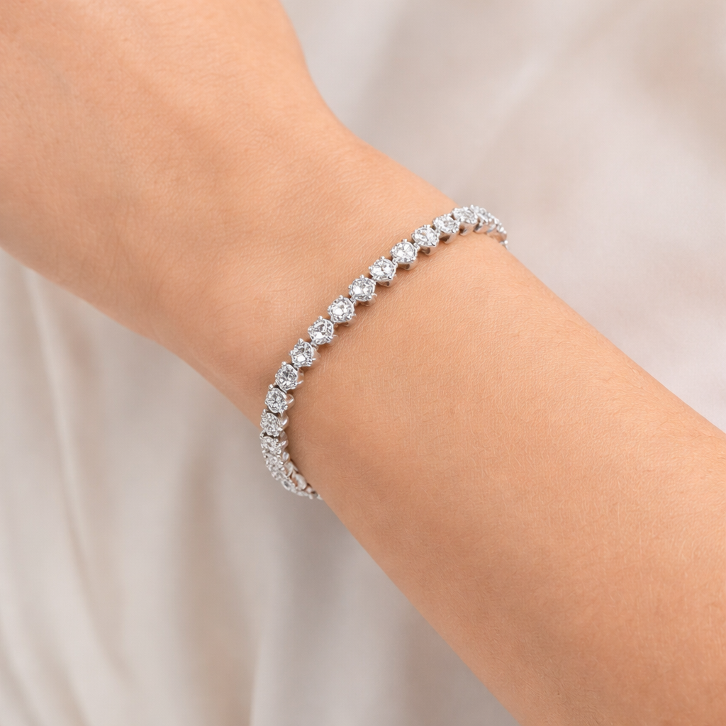 Heart Tennis Bracelet