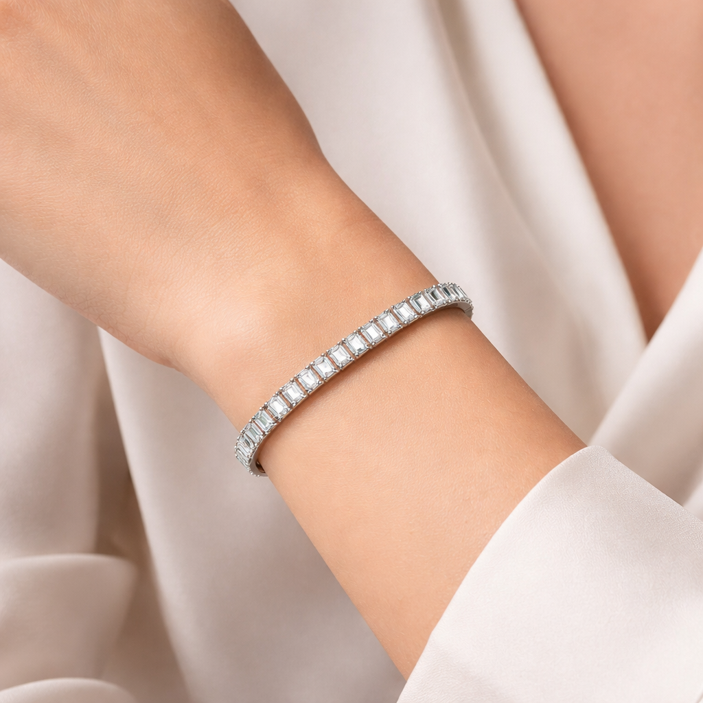 Emerald Cut Line Bracelet