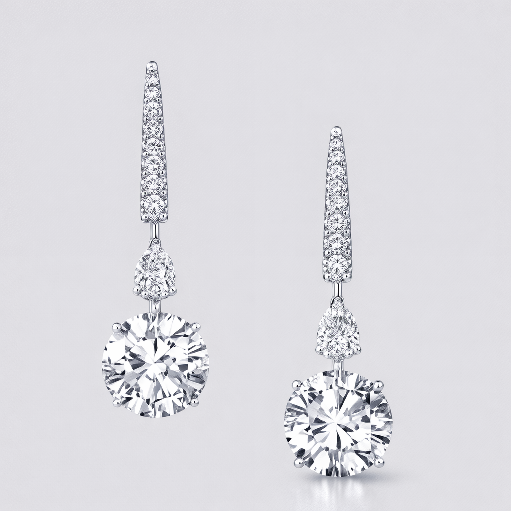 Round Bar Drop Earrings
