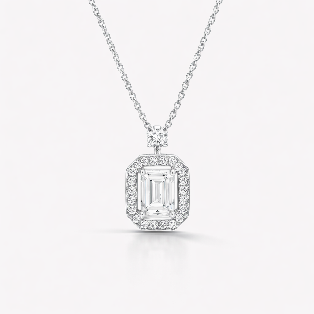 Emerald Round Pendant