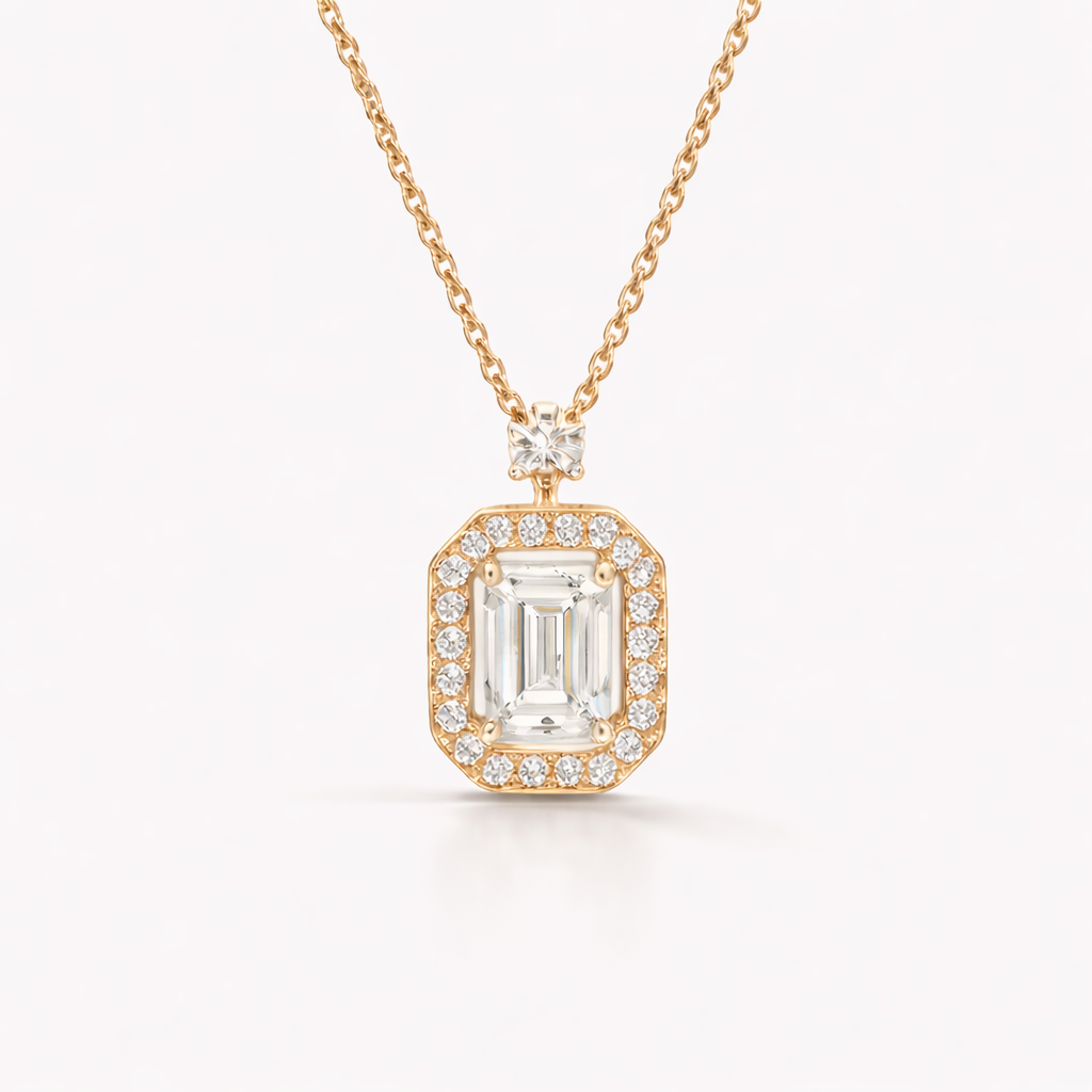 Emerald Round Pendant