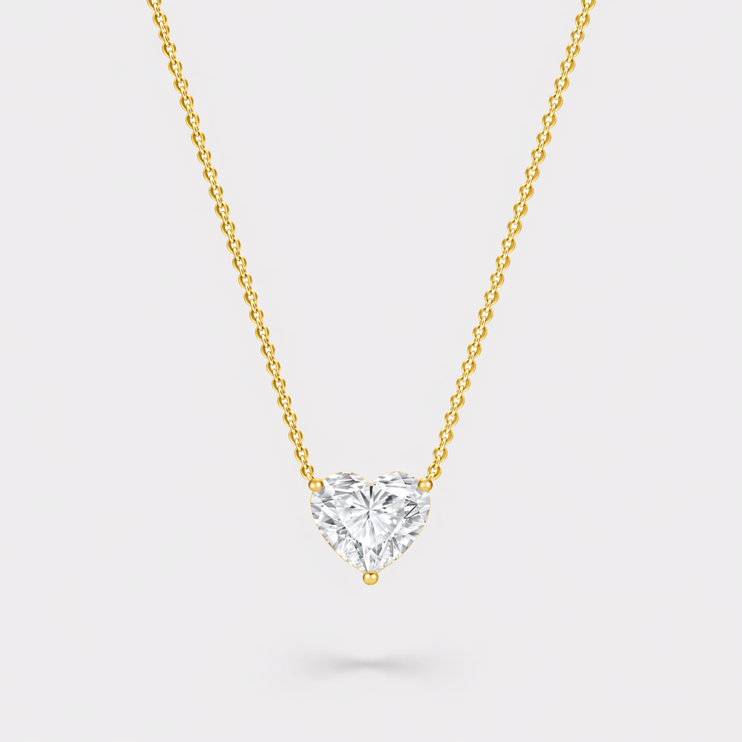 Heart Solitaire Pendant
