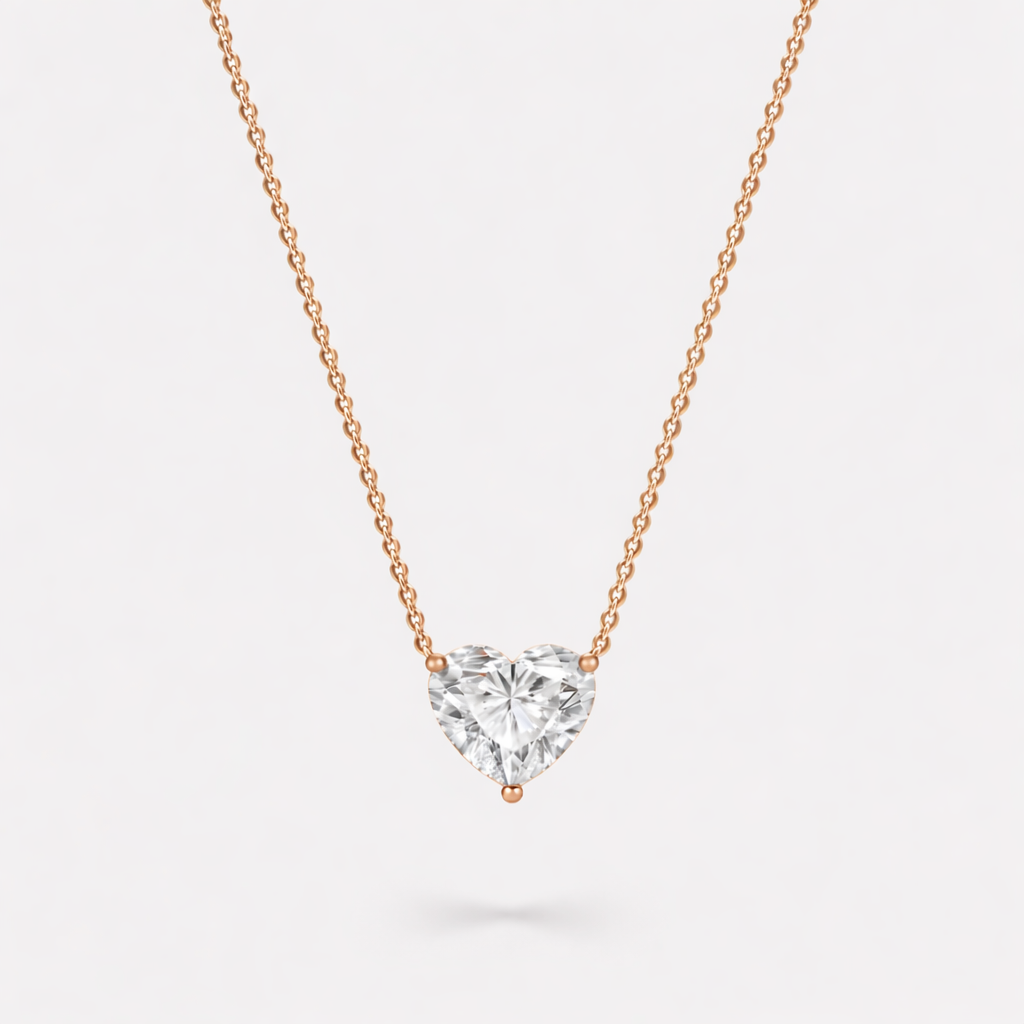 Heart Solitaire Pendant