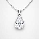 Load image into Gallery viewer, Pear Solitaire Pendant
