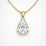 Load image into Gallery viewer, Pear Solitaire Pendant
