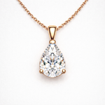 Load image into Gallery viewer, Pear Solitaire Pendant
