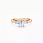 Load image into Gallery viewer, Emerald Petite Solitaire Ring
