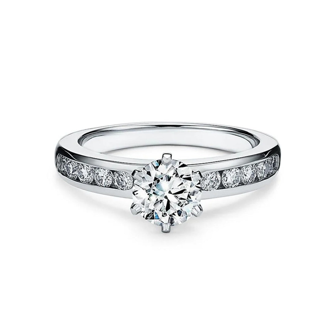 Round Shoulder Pave Ring