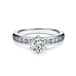 Load image into Gallery viewer, Round Shoulder Pave Ring
