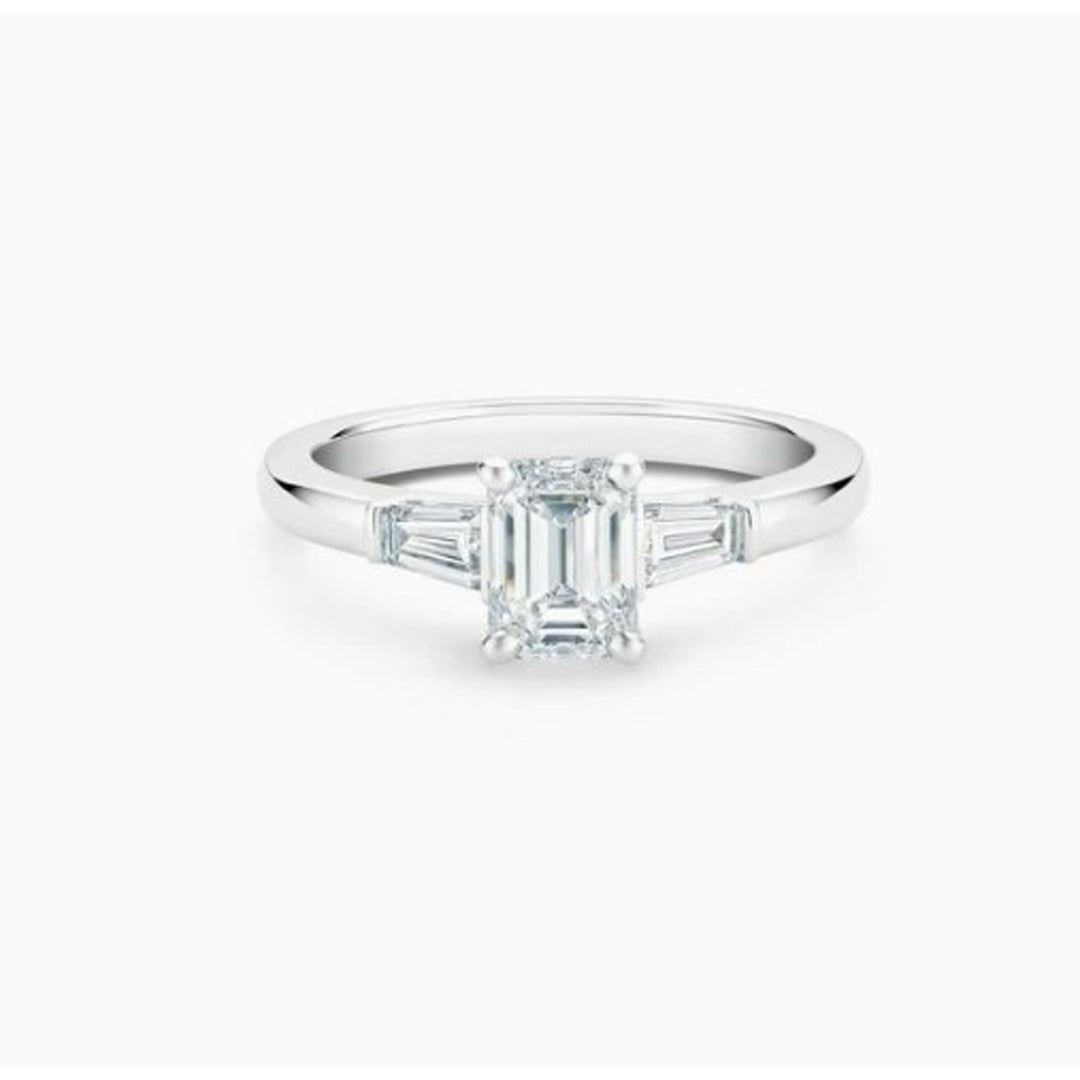 Emerald Tapered Baguette Ring