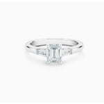 Load image into Gallery viewer, Emerald Tapered Baguette Ring
