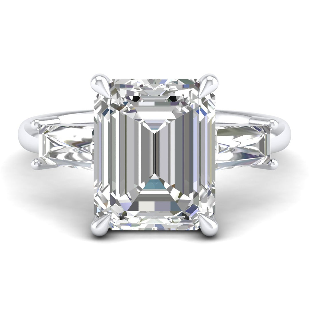 Emerald Three Stone Ring