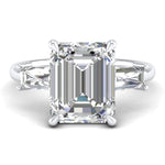 Load image into Gallery viewer, Emerald Three Stone Ring
