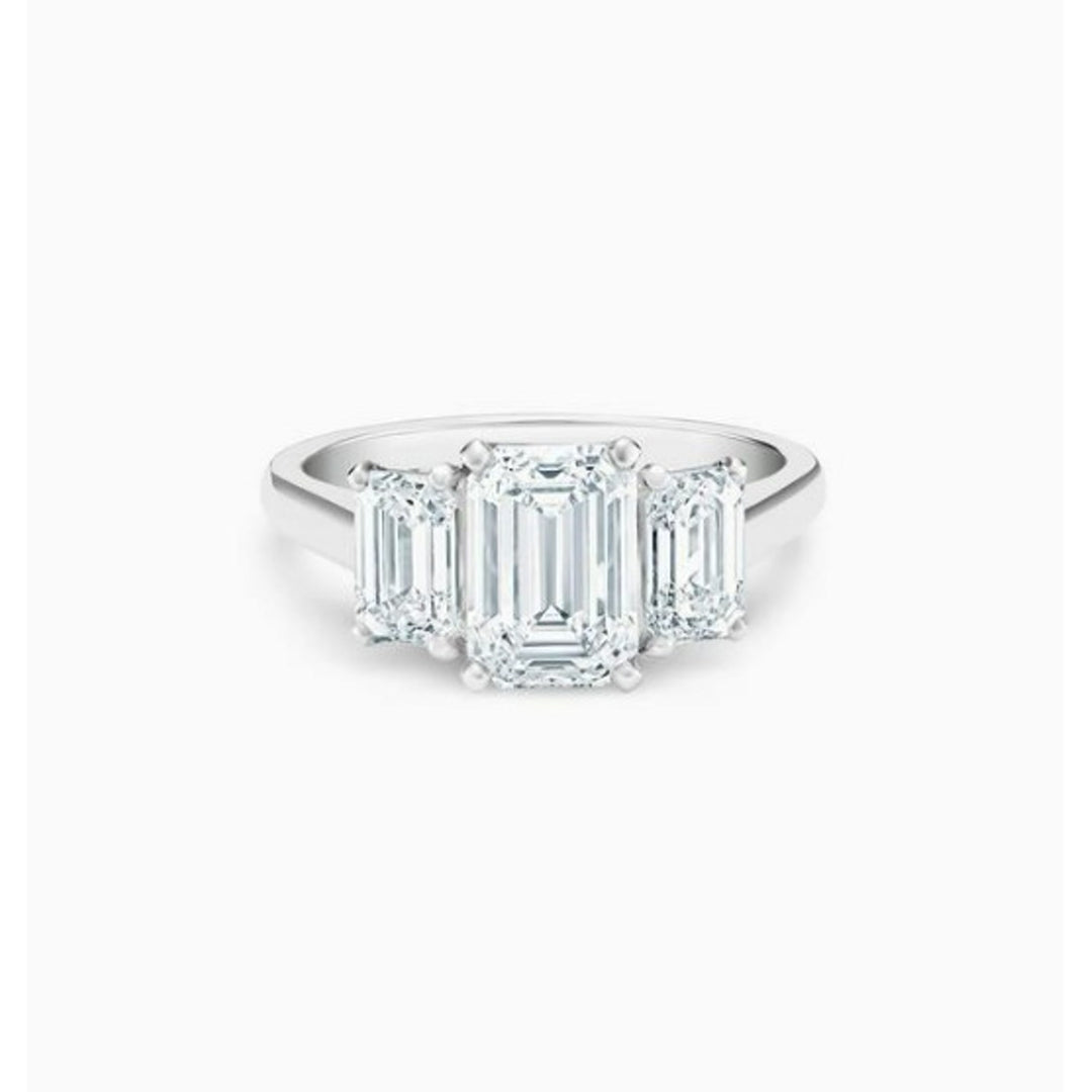 Emerald Classic Trio Ring