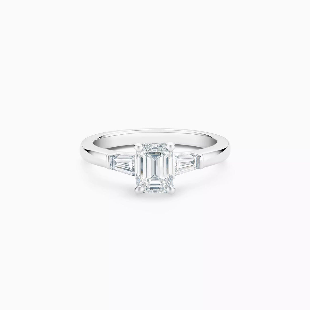 Emerald Petite Solitaire Ring