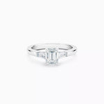 Load image into Gallery viewer, Emerald Petite Solitaire Ring
