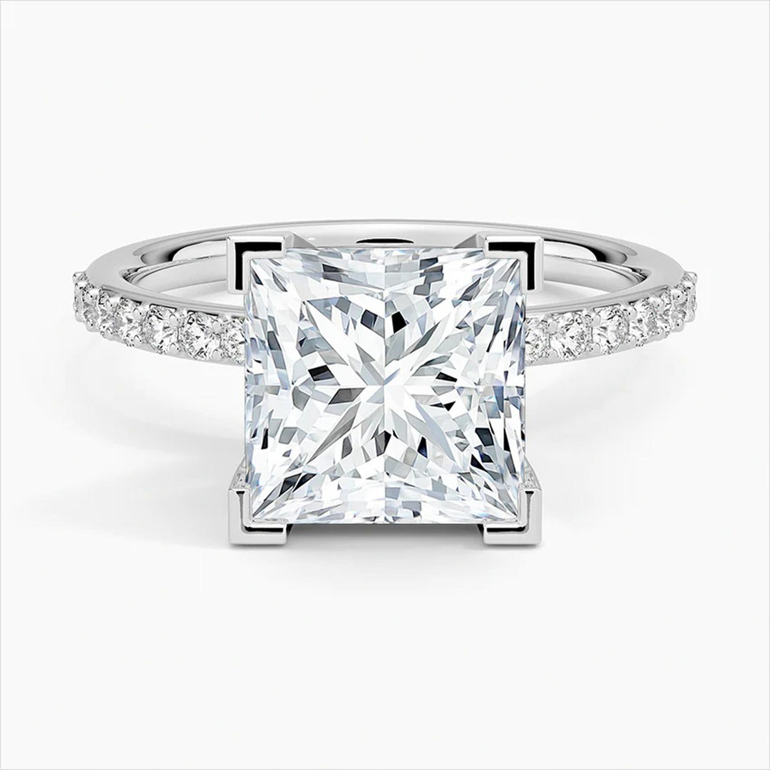 Princess Frame Pave Ring