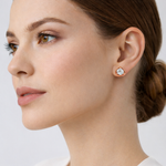 Load image into Gallery viewer, Trinity Rose Stud Earrings
