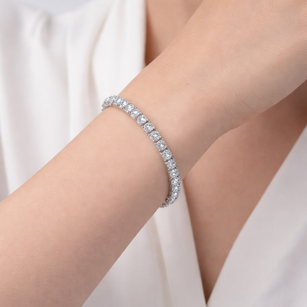 Modern Round Tennis Bracelet